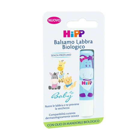 HIPP Balsamo Labbra Biologico senza profumo Burro Cacao Bambini con Olio di Mandorle Bio Cura della Persona Sanitaria Gioia del Bimbo - Villa San Giovanni, Commerciovirtuoso.it