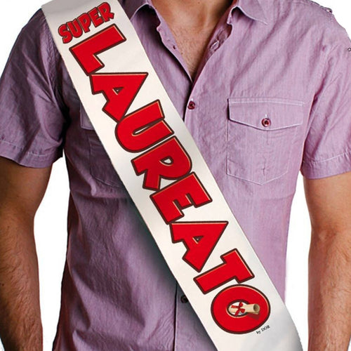 Fascia Super Laureato idea regalo per festeggiamento laurea fascia neo Laureato divertente per festa Moda/Abbigliamento specifico/Costumi e accessori/Accessori/Adulti/Cravatte e fasce Kondorama - Martinsicuro, Commerciovirtuoso.it