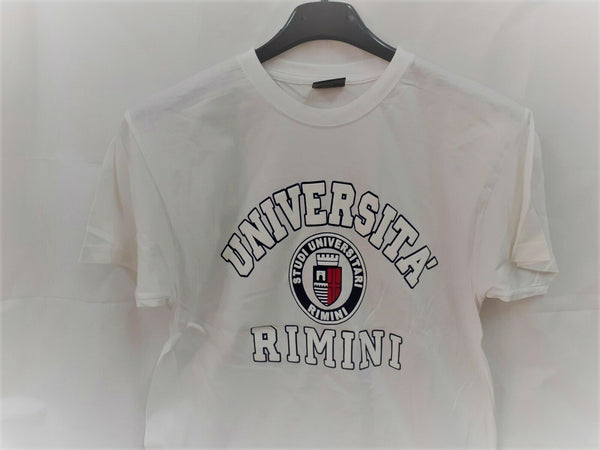 T-shirt Università Di Rimini Unisex Mezze Maniche Maglia Girocollo Maniche Corte Rimini Univestity Sport e tempo libero/Fan Shop/Abbigliamento/T-Shirt Il Distintivo - Pesaro, Commerciovirtuoso.it