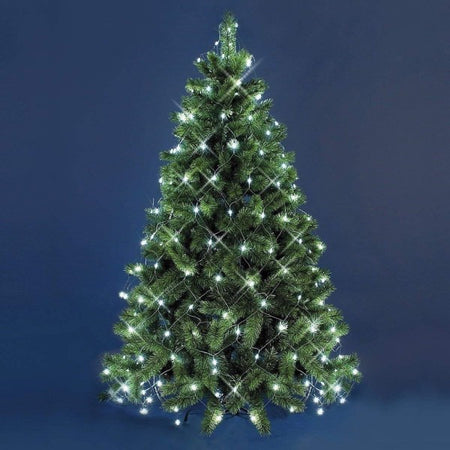 Mantello Rete 240 Led Per Albero Di Natale Luci Luce Bianco Freddo 1,50 Metri