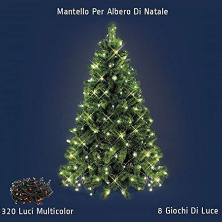 Mantello Rete Minilucciole Per Albero Di Natale 320 Luci Led Multicolore -  commercioVirtuoso.it