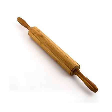Mattarello Bamb? Bamboo Girevole 45cm Perno Di Rotolamento Legno Naturale Cucina