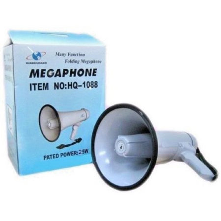 Megafono Portatile Professionale Aux 600mt 25w Registratore Vocale Hq-1088