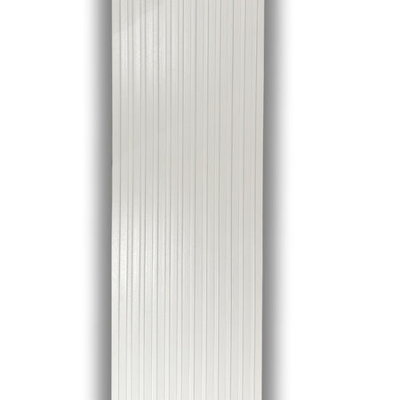 pacco da 1,12mq (4 aste 11x100x2800mm) di Rivestimento Parete lamelli millerighe in legno " MASSELLO LACCATO BIANCO "