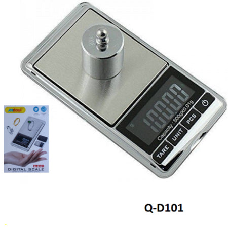Mini Bilancia Tascabile Digitale 0,01 G 500 G Display Lcd Retroilluminato Q-d101