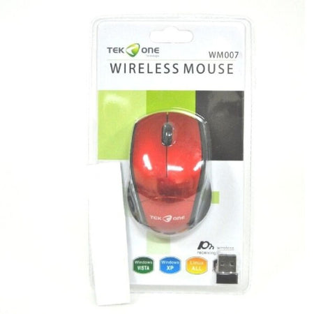 Mini Mouse Ottico Tekone Wm007 1600dpi Wireless Senza Fili Rosso Pc Notebook