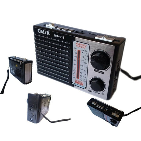 Mini Radio Portatile Radiolina Ricaricabile Fm Lettore Mp3 Usb Microsd Cmik Mk918