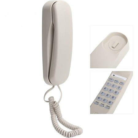 Mini Telefono Fisso Con Filo Linea Fissa Classico Da Parete Ufficio Famiglia