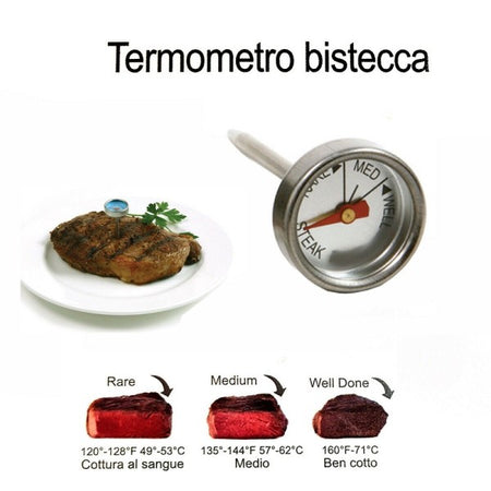 Mini Termometro Per Carne Temperatura Bistecca Analogico Da Cucina Alimenti  - commercioVirtuoso.it