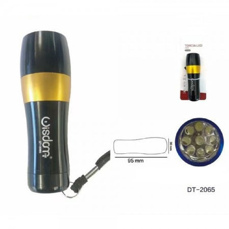 Mini Torcia Elettrica Luce Led Cob Tascabile Portatile Resistente Gancio Dt-2065