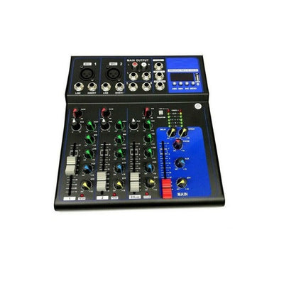 Mixer Audio Professionale 4 Canali Usb Con Echo-delay Dj Karaoke Pianobar