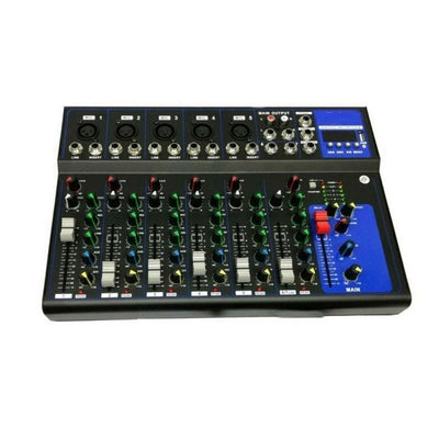 Mixer Audio Professionale 7 Canali Usb Con Echo-delay Dj Karaoke Pianobar