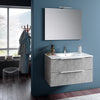 Composizione Mobile Bagno 100cm Sospeso Con Due Cassetti E Specchio Con Lampada Casa e cucina/Bagno/Mobili da bagno/Mobiletti con lavabo Shopbagno.it - Roma, Commerciovirtuoso.it