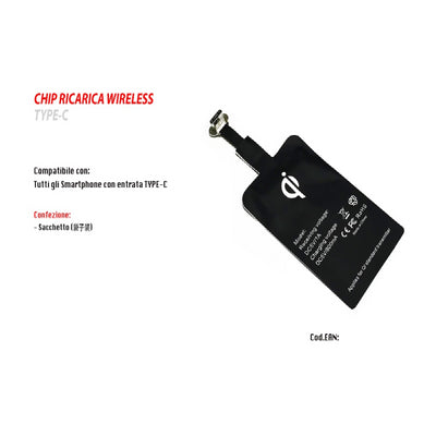 Modulo Chip Ricarica Wireless Type-c Adattatore Ricevitore Dc 5v / 800ma Maxtech