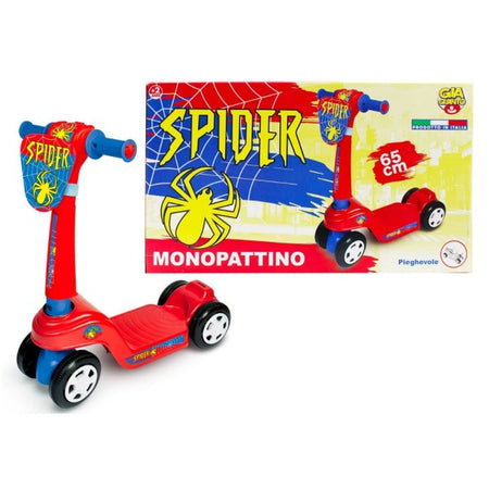 Monopattino Per Bambini A 4 Ruote Pieghevole Tema Spider Made In Italy Et? 2+
