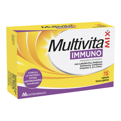 Montefarmaco Otc Spa Multivitamix Immuno 15Cps Salute e cura della persona/Vitamine minerali e integratori/Singole vitamine/Multivitamine FarmaFabs - Ercolano, Commerciovirtuoso.it