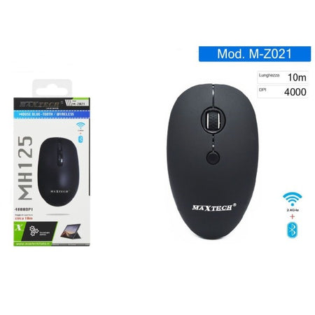 Mouse Bluetooth Wireless 2.4ghz Senza Fili Per Notebook Computer 4000 Dpi M-z021