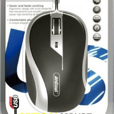 Mouse Ottico Con Cavo Usb Silenzioso Cablato Per Computer Pc Notebook Qm80