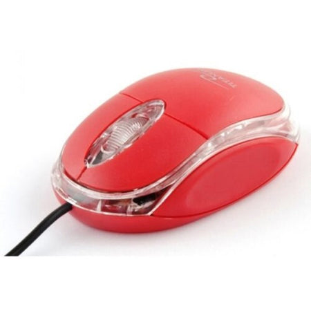 Mouse Ottico Con Filo Usb 3.0 Con Led Rosso Compatto Pc Notebook Netbook