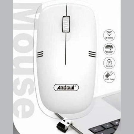 Mouse Ottico Senza Fili Wireless 2.4ghz Ricetrasmettitore Usb Per Computer Qm62