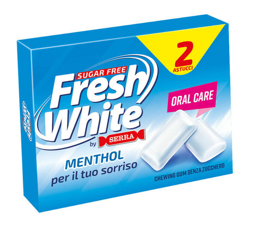 10 Pacchetti Serra Chewing Gum Fresh White With Green Action (astucci Di 2x 28 G) Cicche Alle Menta Serra Industri Srl