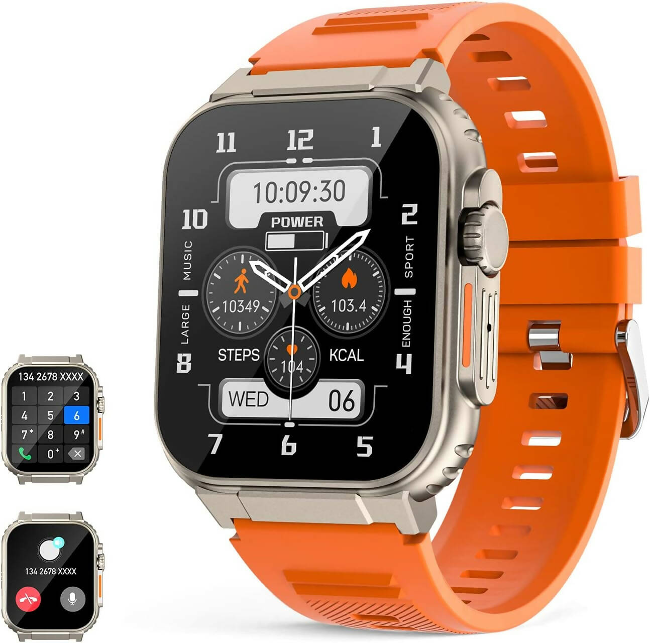 Smart Watch Ultra 7 In 1 Cinturino Ultra 9 49mm Series 8 Smartwatch Uomo  Ultra Con Effettua/risponde Chiamate, Fitness Tracker Con ...