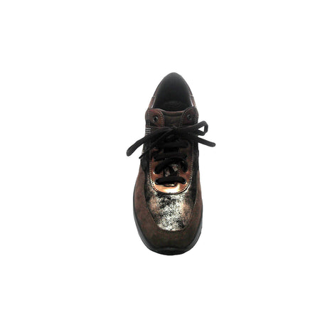 Sneakers Donna in pelle marrone scamosciata - Scarpe da ginnastica signora di camoscio - scarpe sportive con lacci e suola in gomma Sneakers donna L'Orchidea - Siderno, Commerciovirtuoso.it
