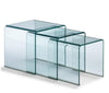Tavolini fissi, in vetro trasparente, per arredamento interni kit da 3 Casa e cucina/Arredamento/Studio/Mobiletti e credenze/Credenze Decor Space - Altamura, Commerciovirtuoso.it