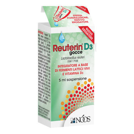 Noos Srl Reuterin D3 Immuno Gocce 5Ml Salute e cura della persona/Vitamine minerali e integratori/Singole vitamine/Multivitamine FarmaFabs - Ercolano, Commerciovirtuoso.it
