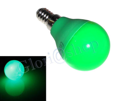 Lampadina Led Luce Verde 4w E14 Lampada Sfera Luci Colori Lampadine Decorazioni