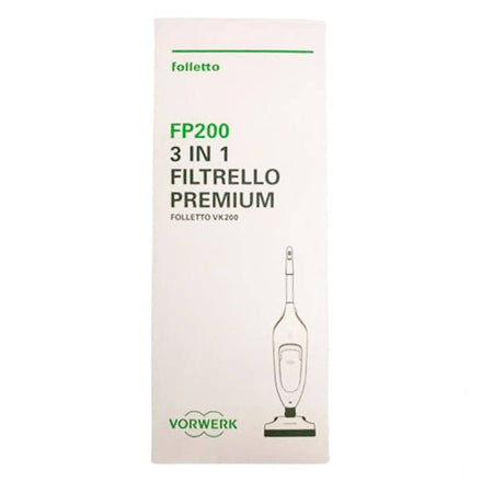 Confezione 6 Sacchetti Originali Filtrello Premium FP200 per Folletto VK200/VK220  S 