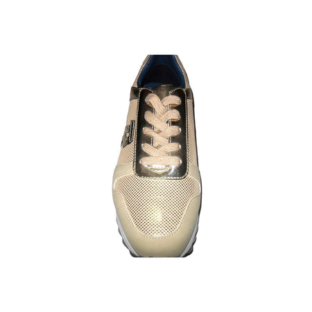Sneakers donna inserti in vernice con lacci Oro - Scarpe Made in Italy - con suola in gomma per signora Sneakers donna L'Orchidea - Siderno, Commerciovirtuoso.it