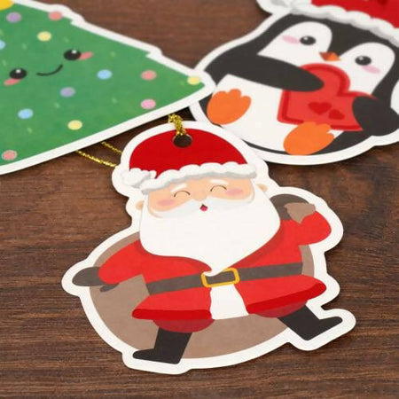 Legami Biglietto Natale C/filo 5x9cm 10pz Legami Sagomati Set Di 10 Etichette Chiudipacco Merry Christmas
