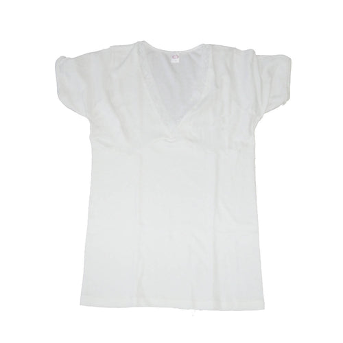 Maglia intima donna Bianca con Mezza manica in Lana e Scollo a V con Pizzo Maglia Intima Donna Bianca L'Orchidea - Siderno, Commerciovirtuoso.it