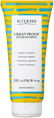 Alterego urban proof rehab shampoo250 ml, shampoo idratante per uso quotidiano dopo l'esposizione al sole.