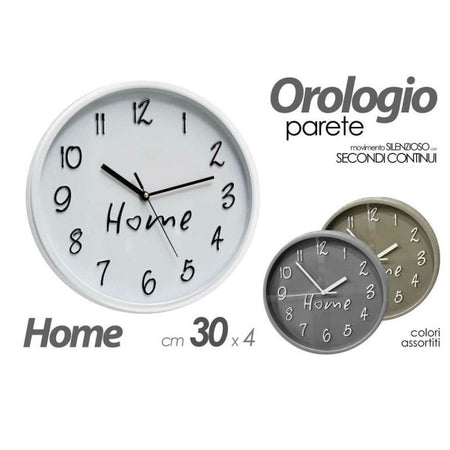 Orologio 30x4 Cm Da Parete Home Classico Design Moderno Colori Assortiti 798153