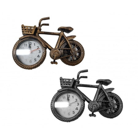 Orologio Sveglia Tavolo Forma Bicicletta Bike Cestino Analogica Allarme Casa