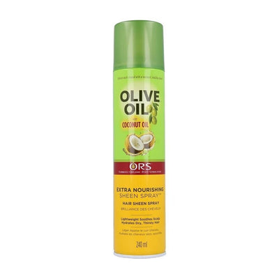 ORS OLIVE OIL WITH COCONUT OIL EXTRA NOURISHING SHEEN SPRAY HAIR BRILLIANCE WITH NATURAL HEALTHY SHEEN 240ML PER CAPELLI