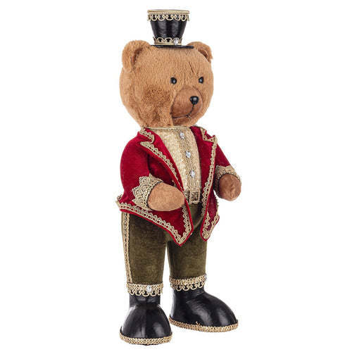 Orsetto Teddy Bear color rosso-oro per decorazioni natalizie Casa e cucina/Decorazioni per interni/Addobbi e decorazioni per ricorrenze/Decorazioni natalizie/Schiaccianoci MagiediNatale.it - Altamura, Commerciovirtuoso.it