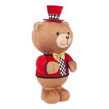 Orsetto "Colyn" con cappellino color Rosso per interno Casa e cucina/Decorazioni per interni/Addobbi e decorazioni per ricorrenze/Decorazioni natalizie/Schiaccianoci MagiediNatale.it - Altamura, Commerciovirtuoso.it
