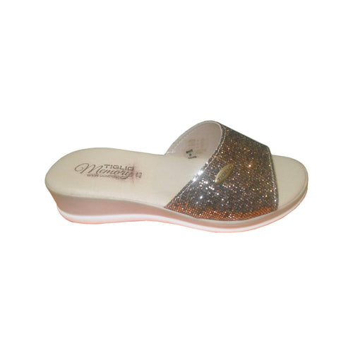 art.3192mf Tiglio pantofola donna colore bronzo con glitter scarpe donna L'Orchidea - Siderno, Commerciovirtuoso.it