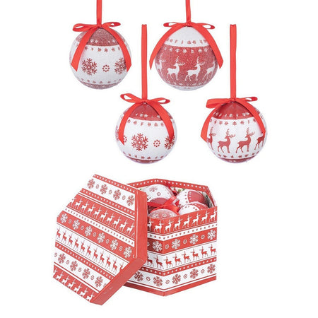 14 Palline "Finlandia" per albero di natale in plastica da Ø 7,5 cm con Pendaglio decorato Casa e cucina/Decorazioni per interni/Addobbi e decorazioni per ricorrenze/Decorazioni natalizie/Addobbi e decorazioni/Palle e palline MagiediNatale.it - Altamura, Commerciovirtuoso.it