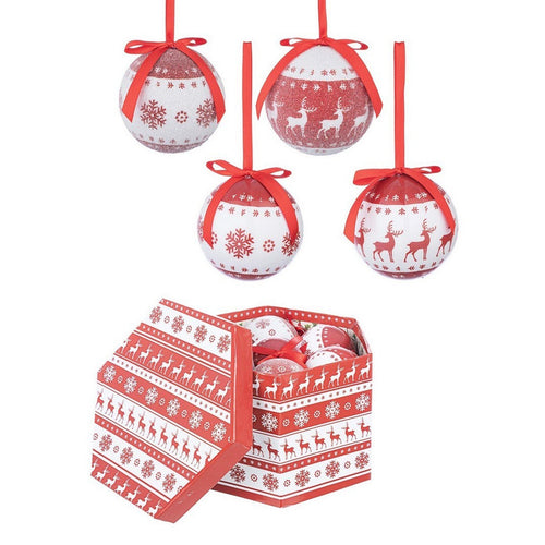 14 Palline Finlandia per albero di natale in plastica da Ø 7,5 cm con Pendaglio decorato Casa e cucina/Decorazioni per interni/Addobbi e decorazioni per ricorrenze/Decorazioni natalizie/Addobbi e decorazioni/Palle e palline MagiediNatale.it - Altamura, Commerciovirtuoso.it