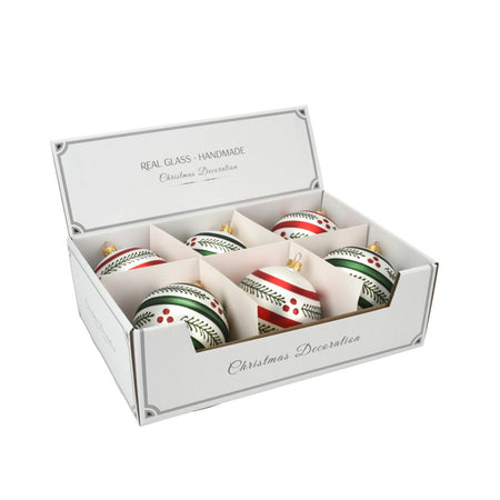 Palline per albero di natale in vetro Verde e Rosso "Berries" Fasciate Casa e cucina/Decorazioni per interni/Addobbi e decorazioni per ricorrenze/Decorazioni natalizie/Addobbi e decorazioni/Palle e palline MagiediNatale.it - Altamura, Commerciovirtuoso.it