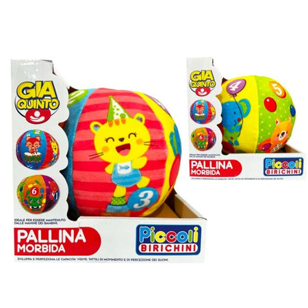 Pallina Morbida Baby Ball Soffice Colorata Giocattolo Per Neonati Prima Infanzia