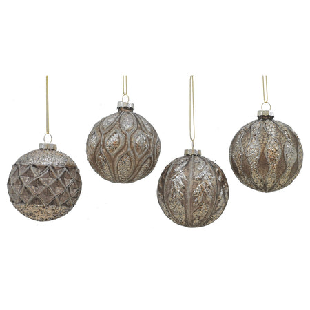 Palline in vetro "Champagne e Grigio" per albero di Natale moderno 9 sfere da ø 10 cm Casa e cucina/Decorazioni per interni/Addobbi e decorazioni per ricorrenze/Decorazioni natalizie/Addobbi e decorazioni/Palle e palline MagiediNatale.it - Altamura, Commerciovirtuoso.it