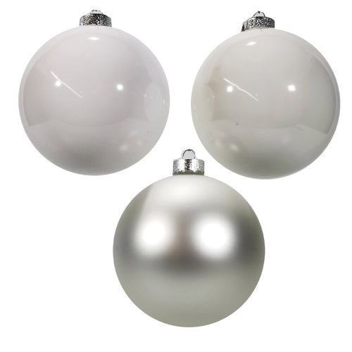 Palline in vetro Mix Bianco Argentato tinta unita per albero di Natale Casa e cucina/Decorazioni per interni/Addobbi e decorazioni per ricorrenze/Decorazioni natalizie/Addobbi e decorazioni/Palle e palline MagiediNatale.it - Altamura, Commerciovirtuoso.it