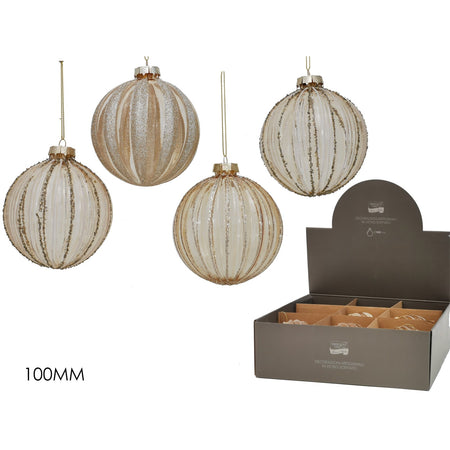 Palline in vetro "Oro A Strisce" per albero di Natale moderno 9 sfere da ø 10 cm Casa e cucina/Decorazioni per interni/Addobbi e decorazioni per ricorrenze/Decorazioni natalizie/Addobbi e decorazioni/Palle e palline MagiediNatale.it - Altamura, Commerciovirtuoso.it