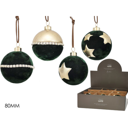 Palline in vetro "Verde con Stelle" vellutate per albero di Natale moderno 12 sfere da ø 8 cm Casa e cucina/Decorazioni per interni/Addobbi e decorazioni per ricorrenze/Decorazioni natalizie/Addobbi e decorazioni/Palle e palline MagiediNatale.it - Altamura, Commerciovirtuoso.it