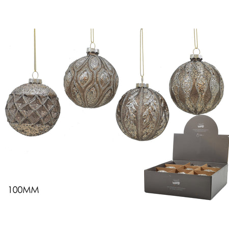 Palline in vetro "Champagne e Grigio" per albero di Natale moderno 9 sfere da ø 10 cm Casa e cucina/Decorazioni per interni/Addobbi e decorazioni per ricorrenze/Decorazioni natalizie/Addobbi e decorazioni/Palle e palline MagiediNatale.it - Altamura, Commerciovirtuoso.it